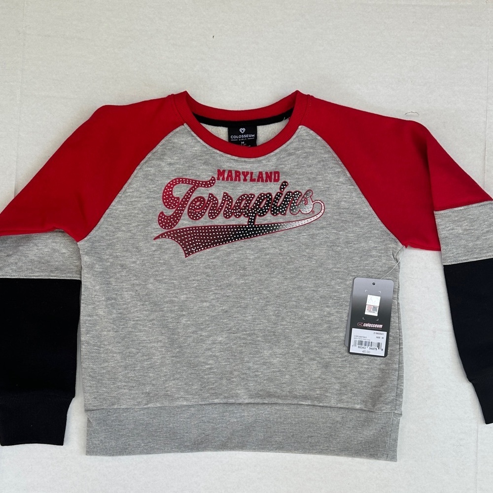 New Colosseum Red, Gray, and Black Kids Sweater SZ M